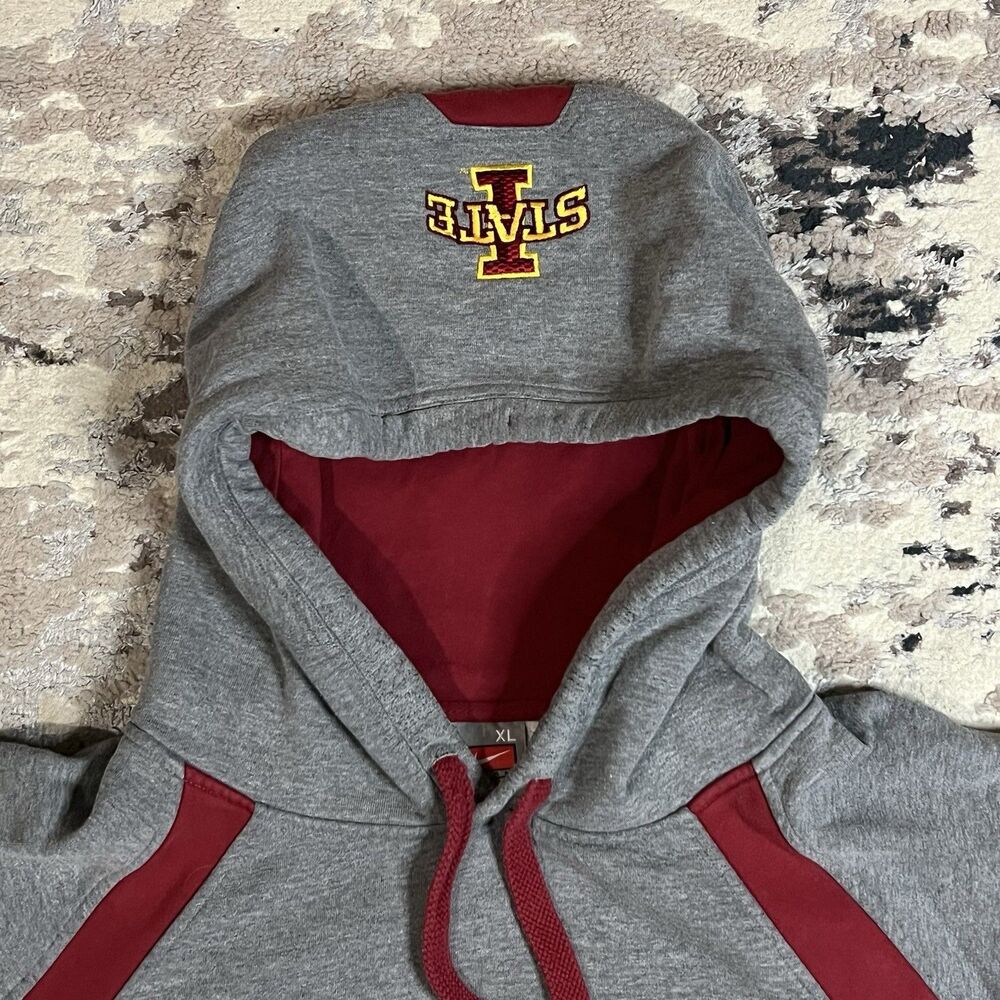 Vintage Iowa State Cyclones Hoodie Men XL Nike Team Center Swoosh Y2K Sweatshirt - Picture 4 of 11